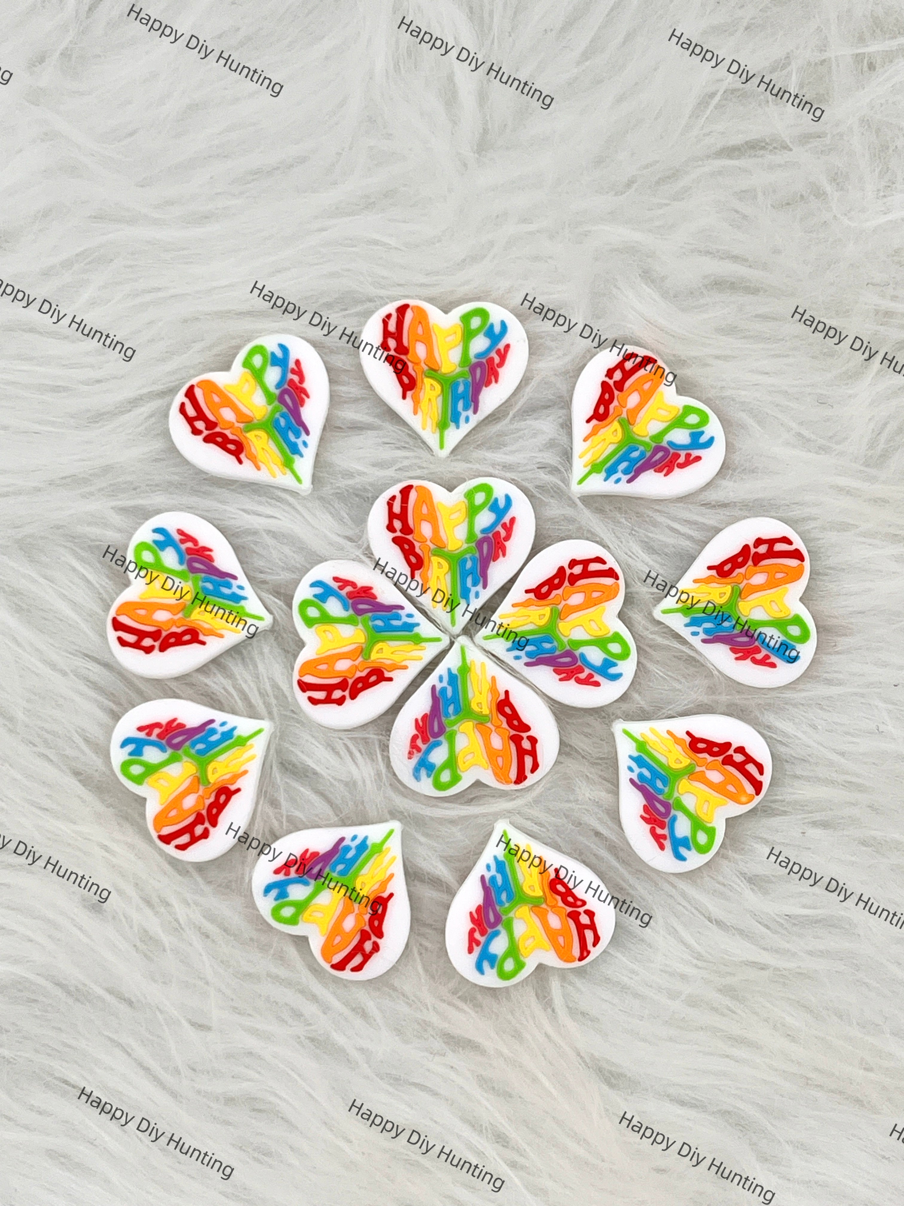 Happy Birthday Silicone Focal Beads Wholesale