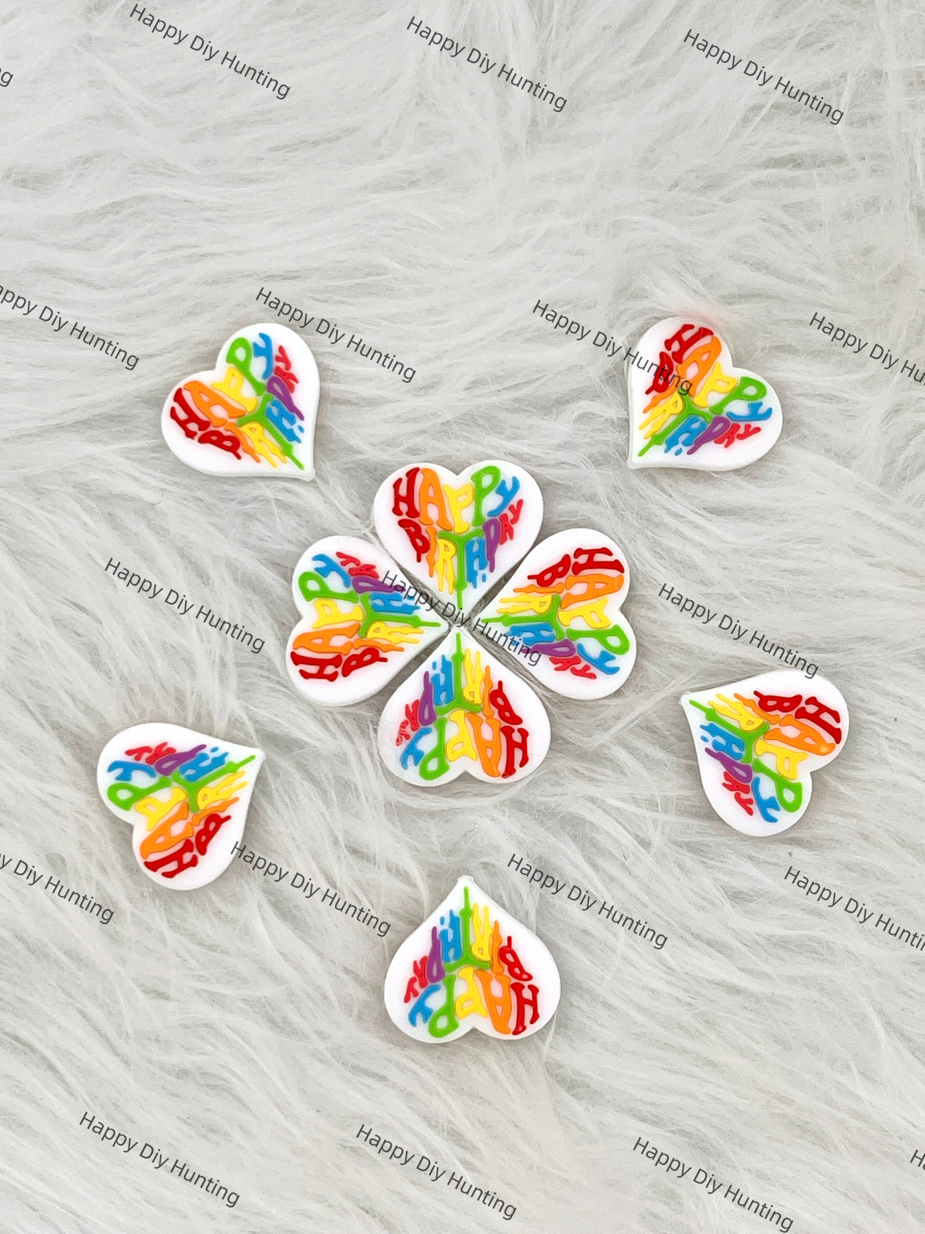 Happy Birthday Silicone Focal Beads Wholesale