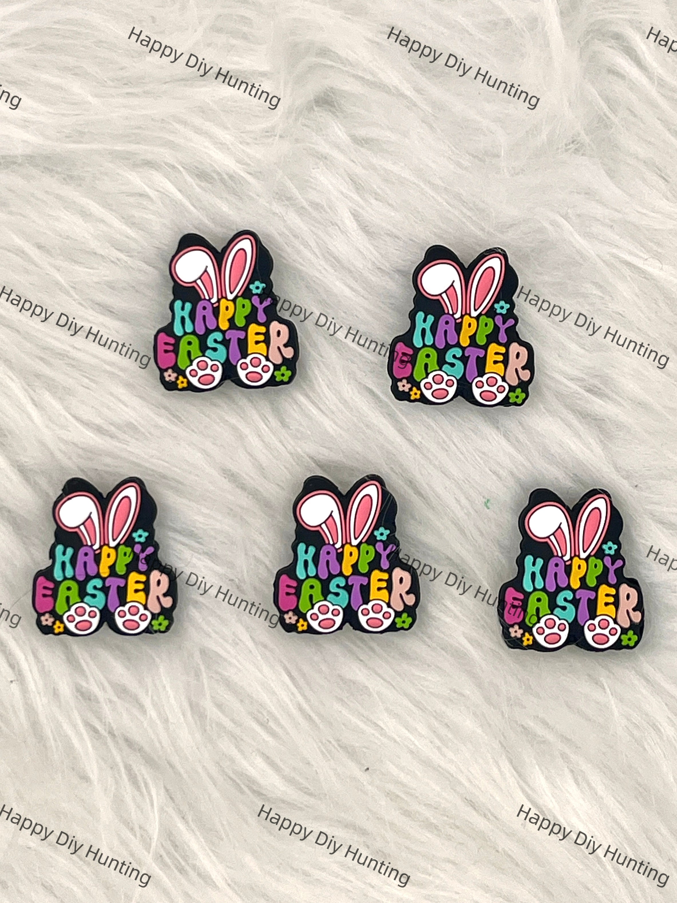 Happy Easter Silicone Focal Beads wholesale, Silicone focal beads for pens