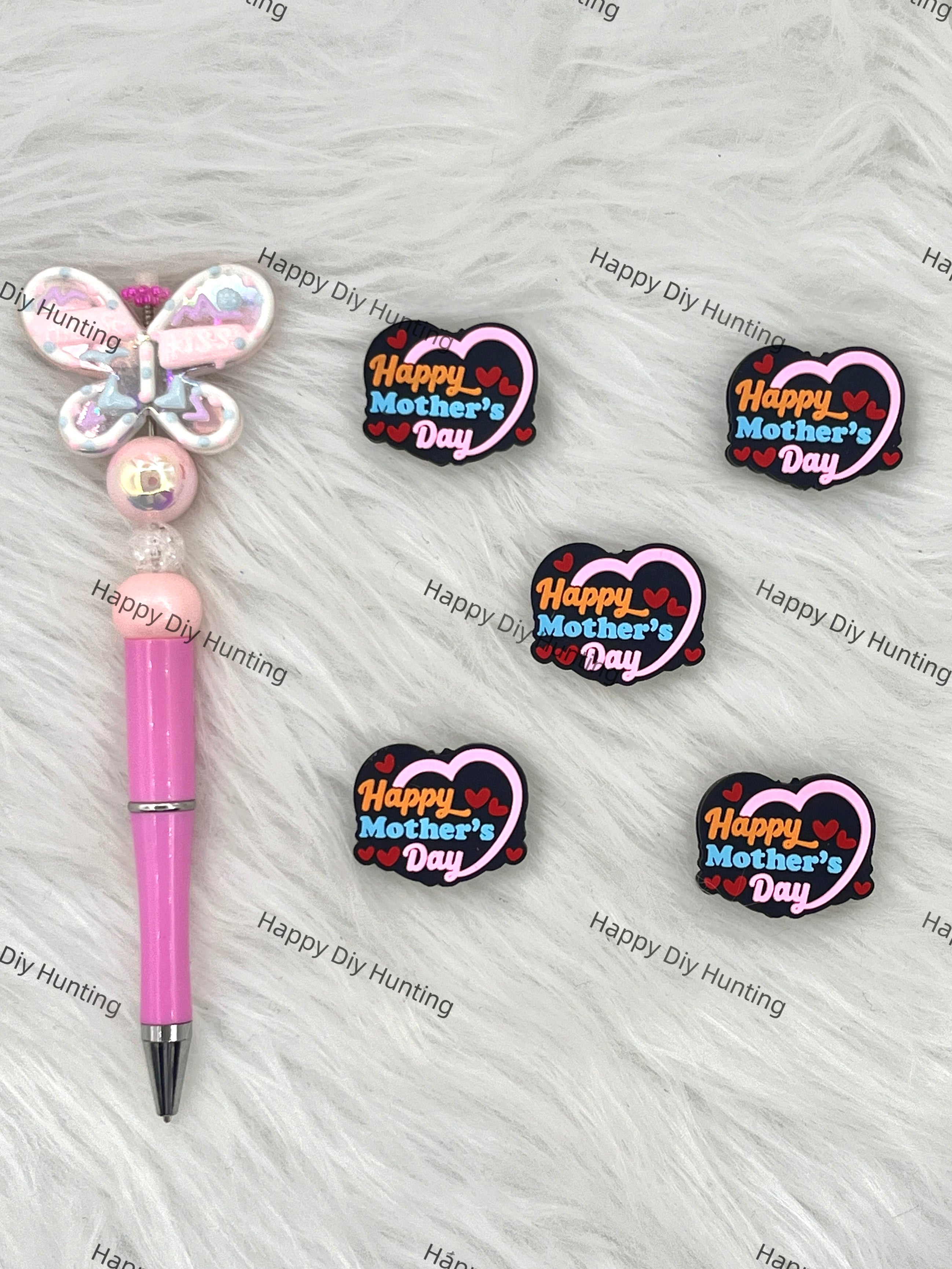 Happy Mother's Day Silicone Focal Beads Wholesale, silicone focal beads for pens