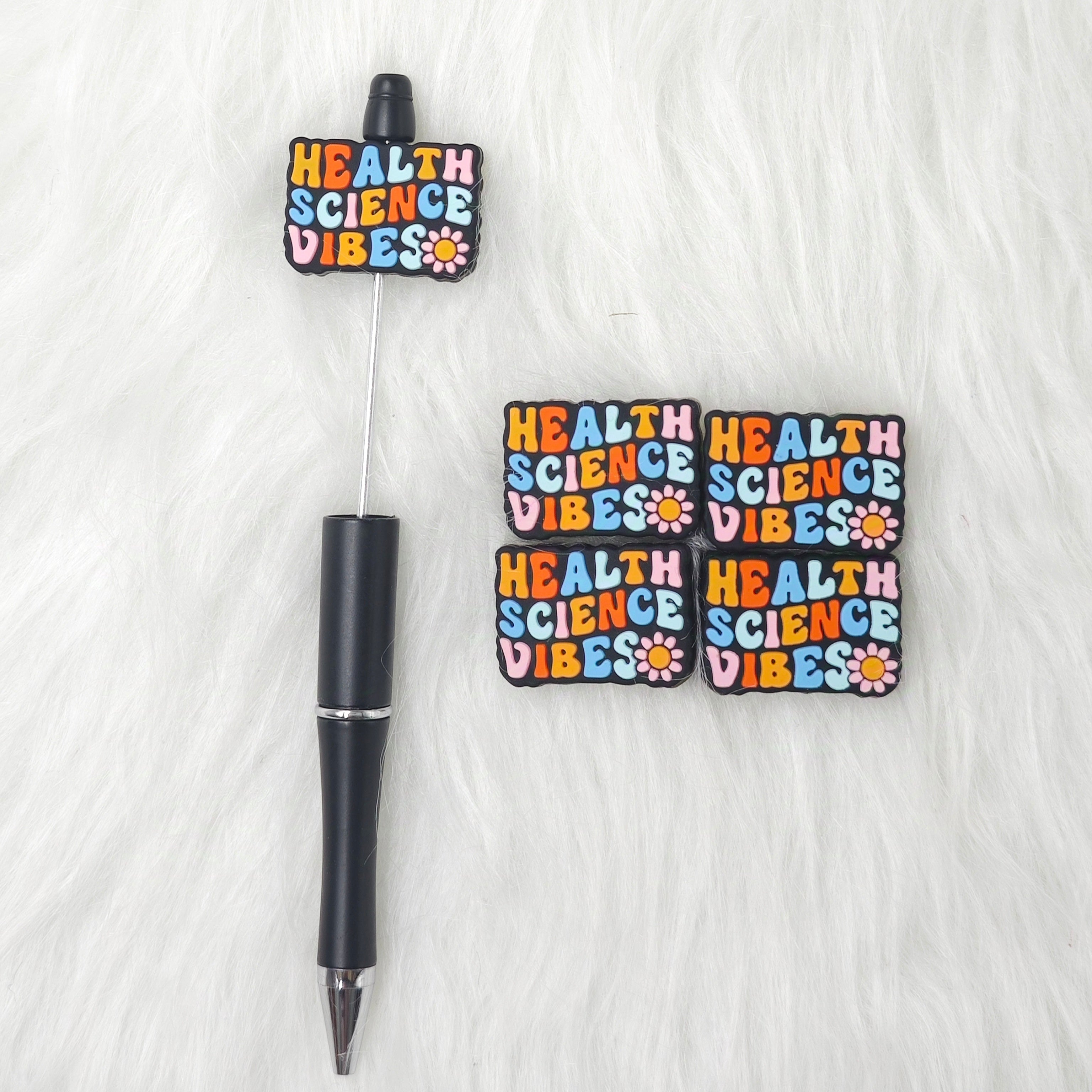 Health Science Silicone Focal Beads Nurse Focal Beads Health Reminder Focal Beads