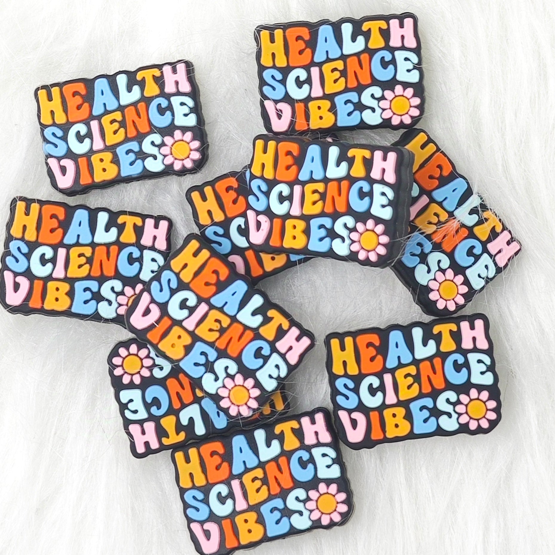 Health Science Silicone Focal Beads Nurse Focal Beads Health Reminder Focal Beads