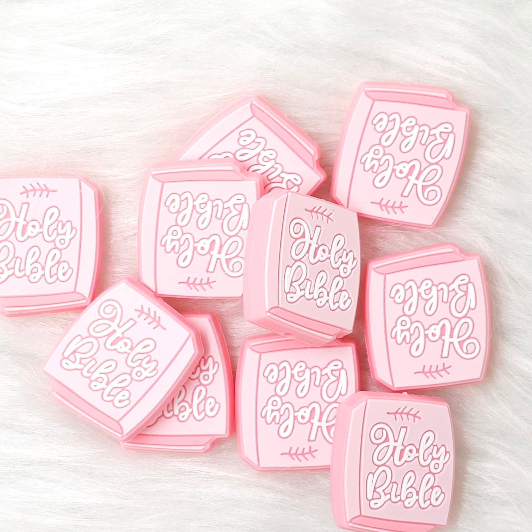 Bible Silicone Focal Beads Wholesale Book Shaped Focal Beads DIY Faithful Gift