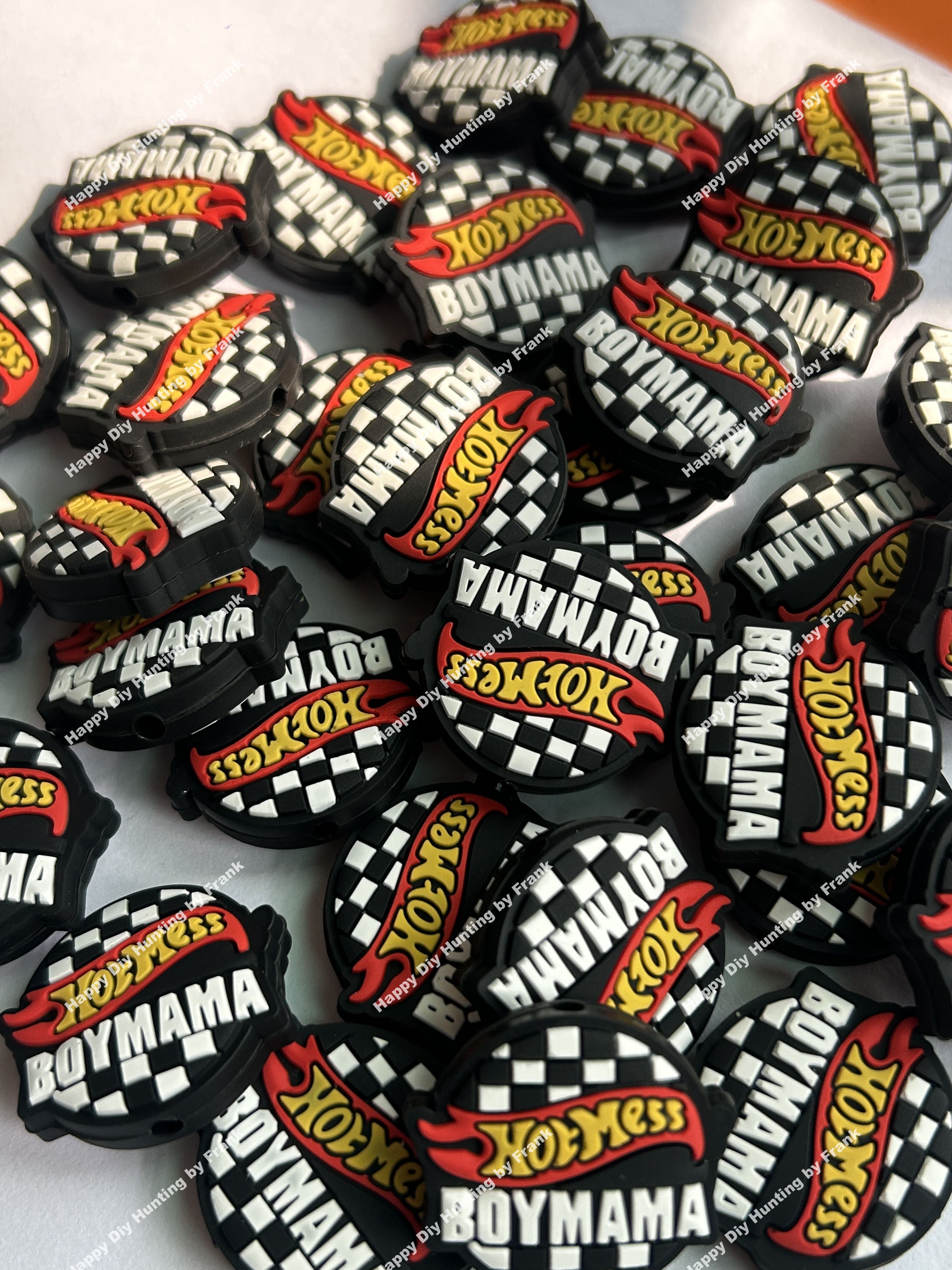 Hot Mess Silicone Focal Beads Cheer DIY Beads Accessory Focal Beads Sayings for Mom