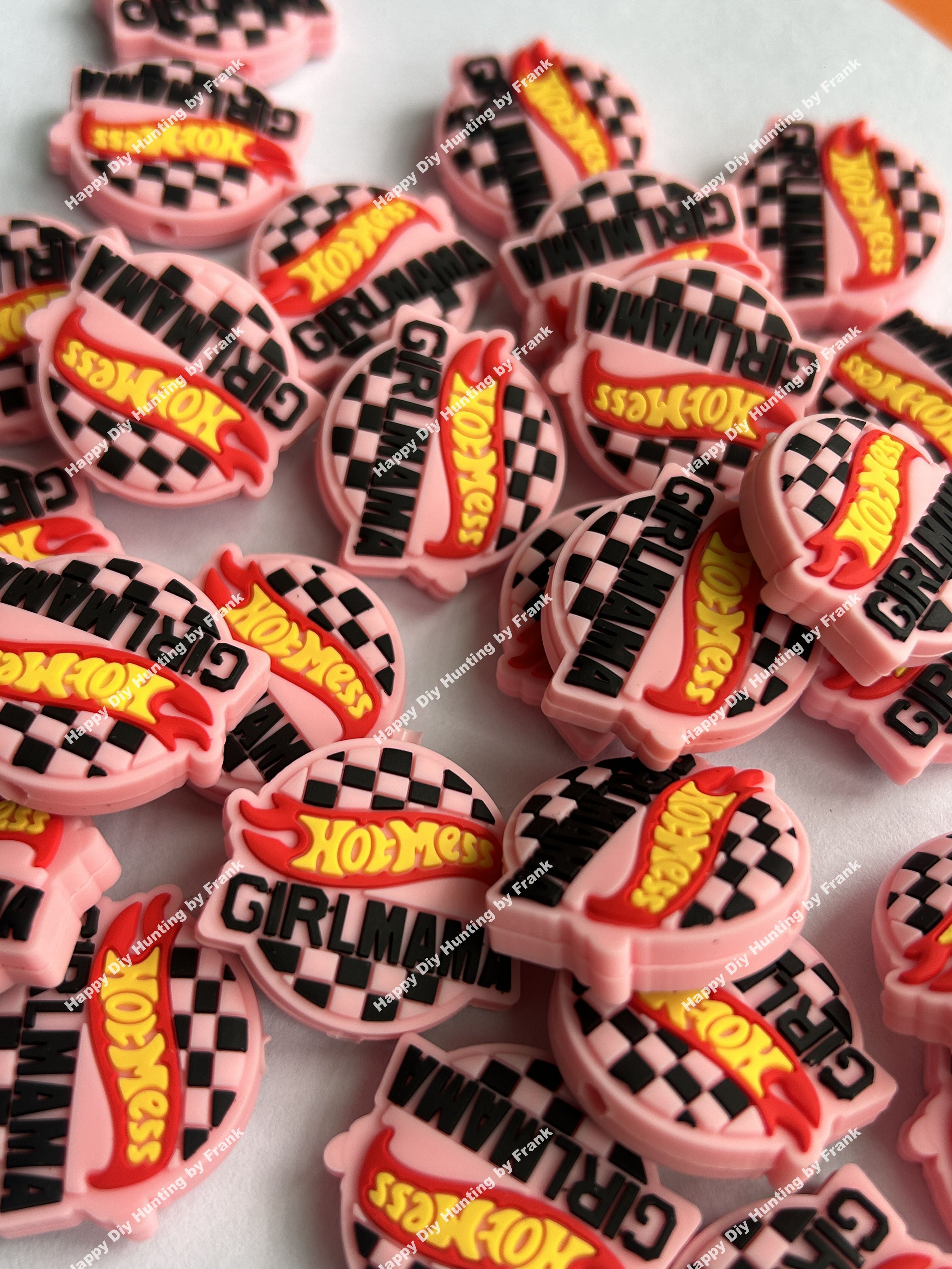 Hot Mess Silicone Focal Beads Cheer DIY Beads Accessory Focal Beads Sayings for Mom