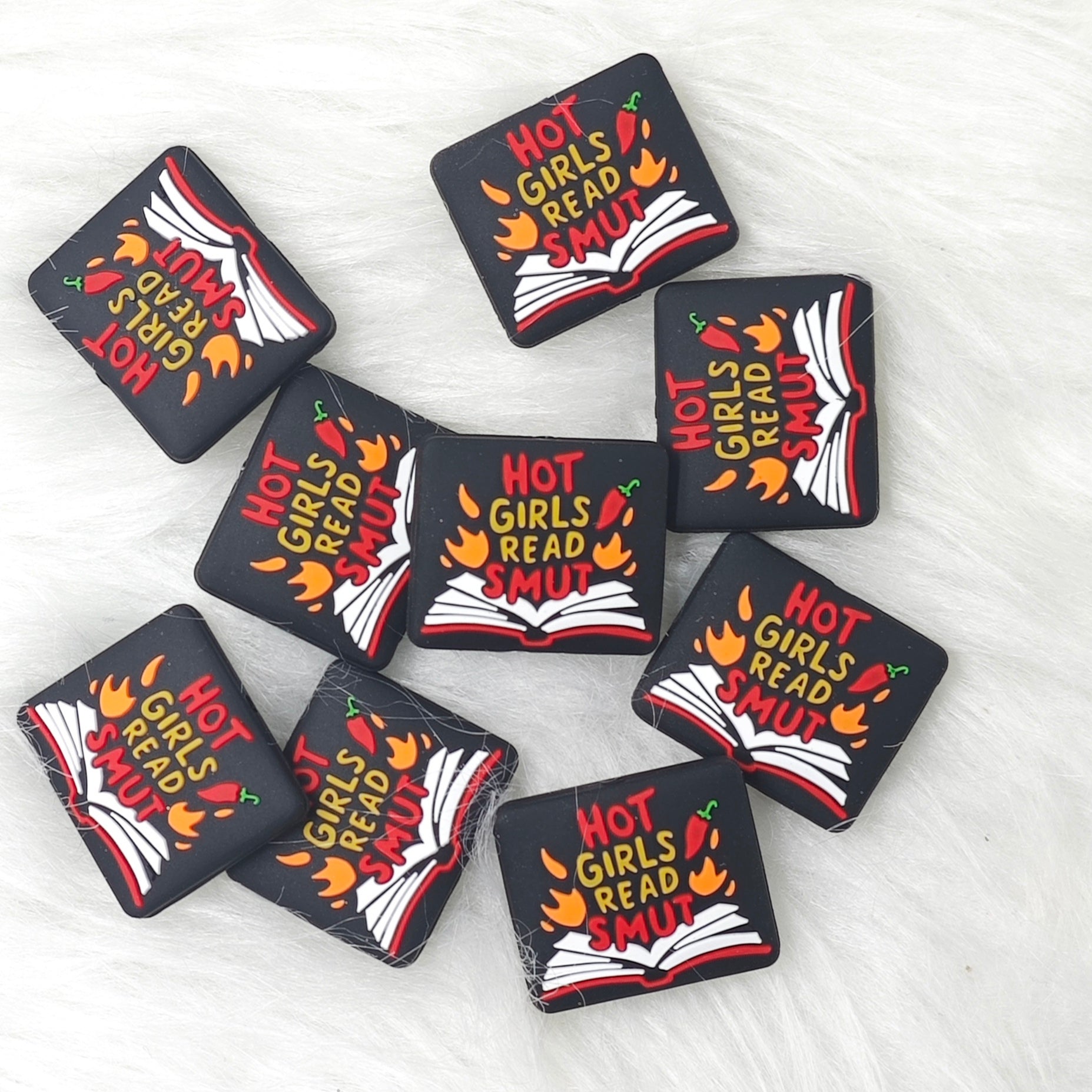 Hot girls read smut Silicone Focal Beads Wholesale, Saying focal beads