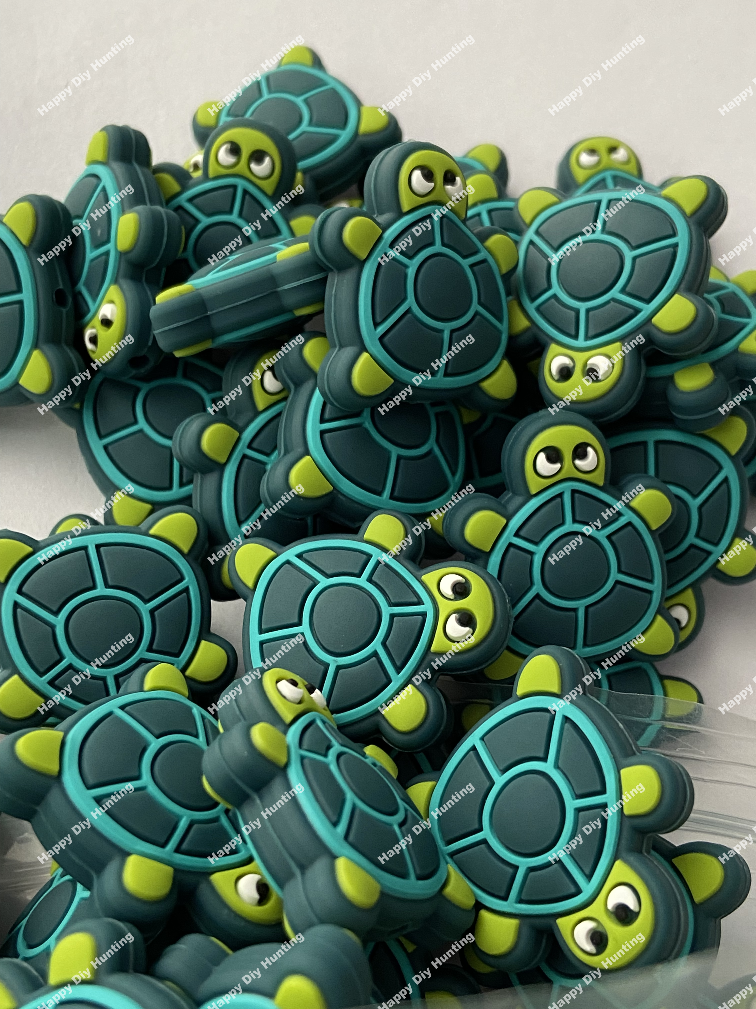 Cartoon Turtle silicone focal beads, Turtle Shaped silicone focal beads for pens