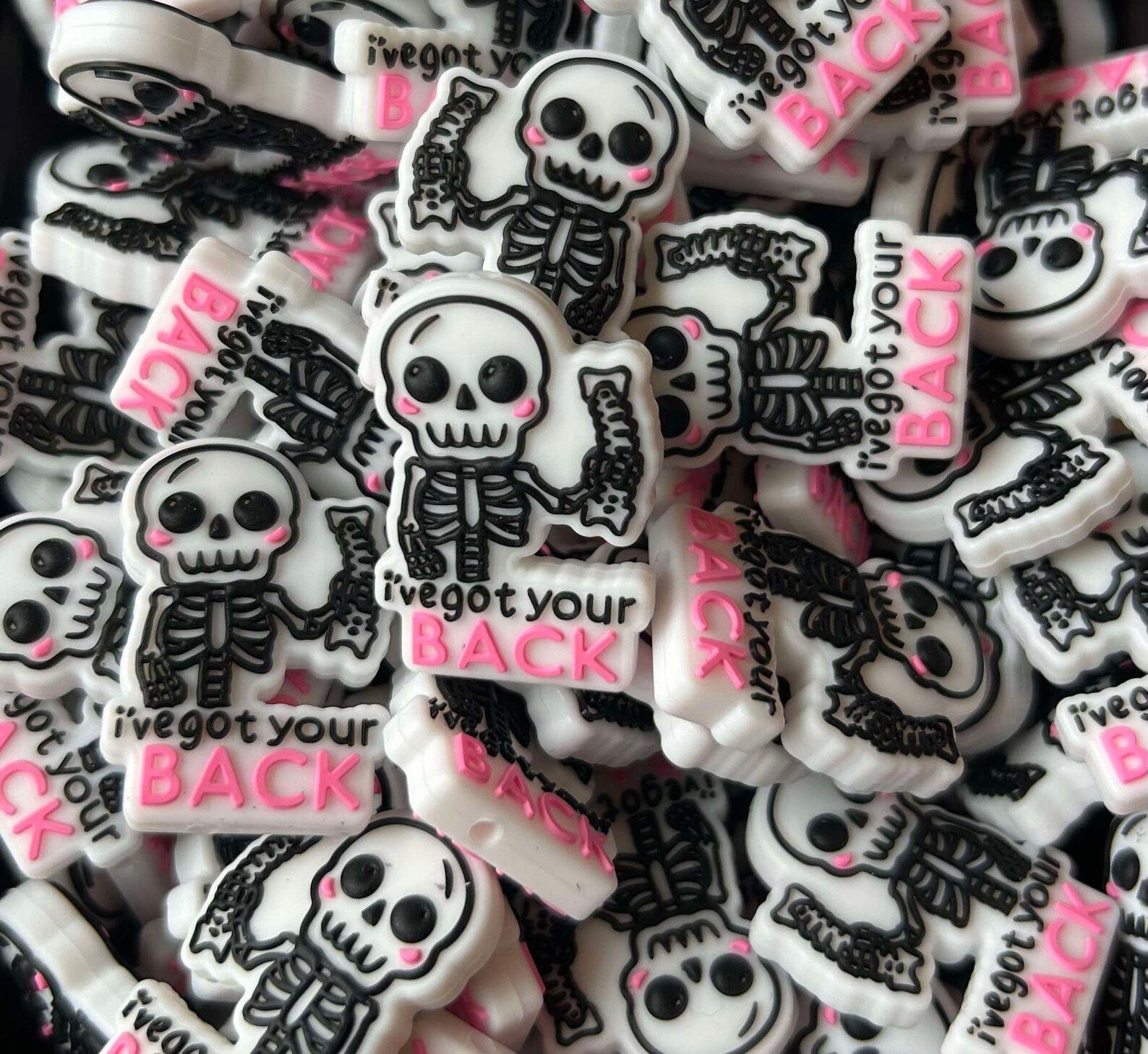 I Got Your Back Silicone Focal Beads, Nurse Focal Beads, Quote Focal Beads