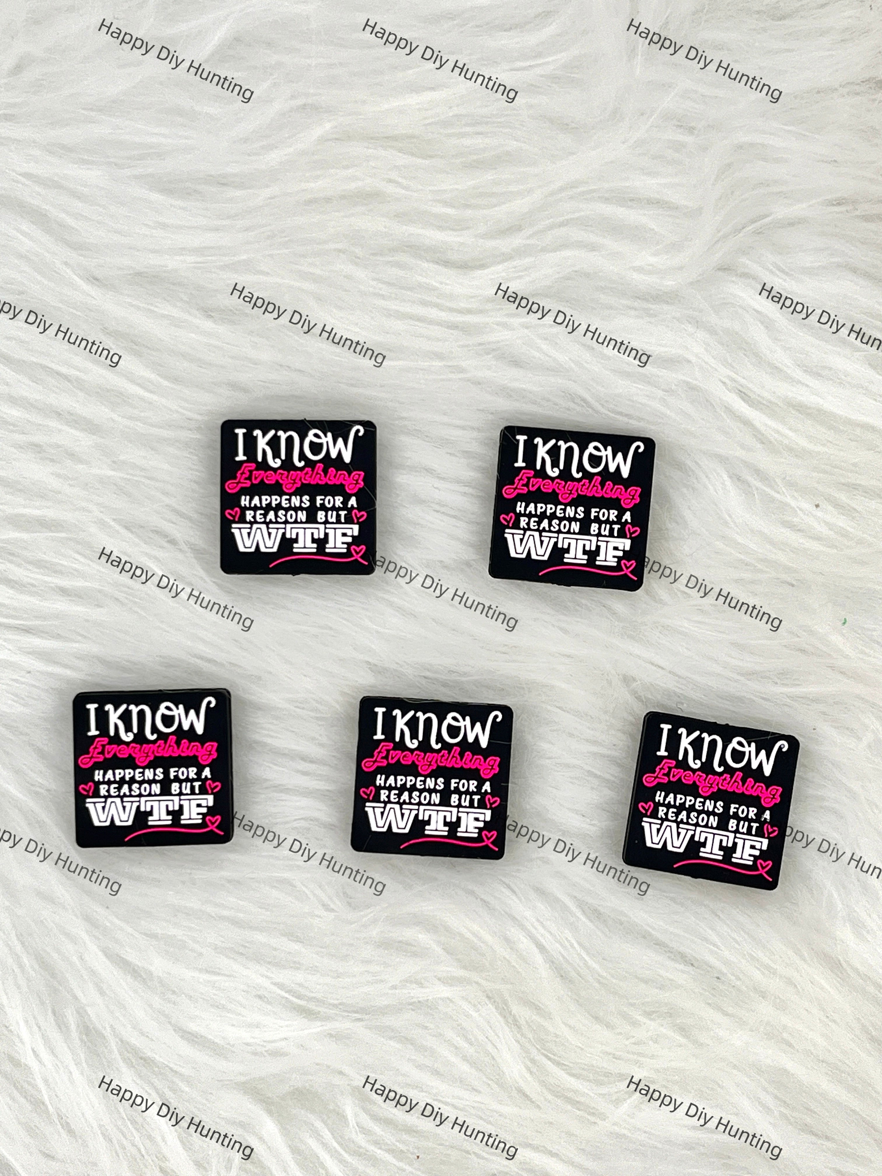 I Know Everything Happens For A Reason But WTF Silicone Focal Bead