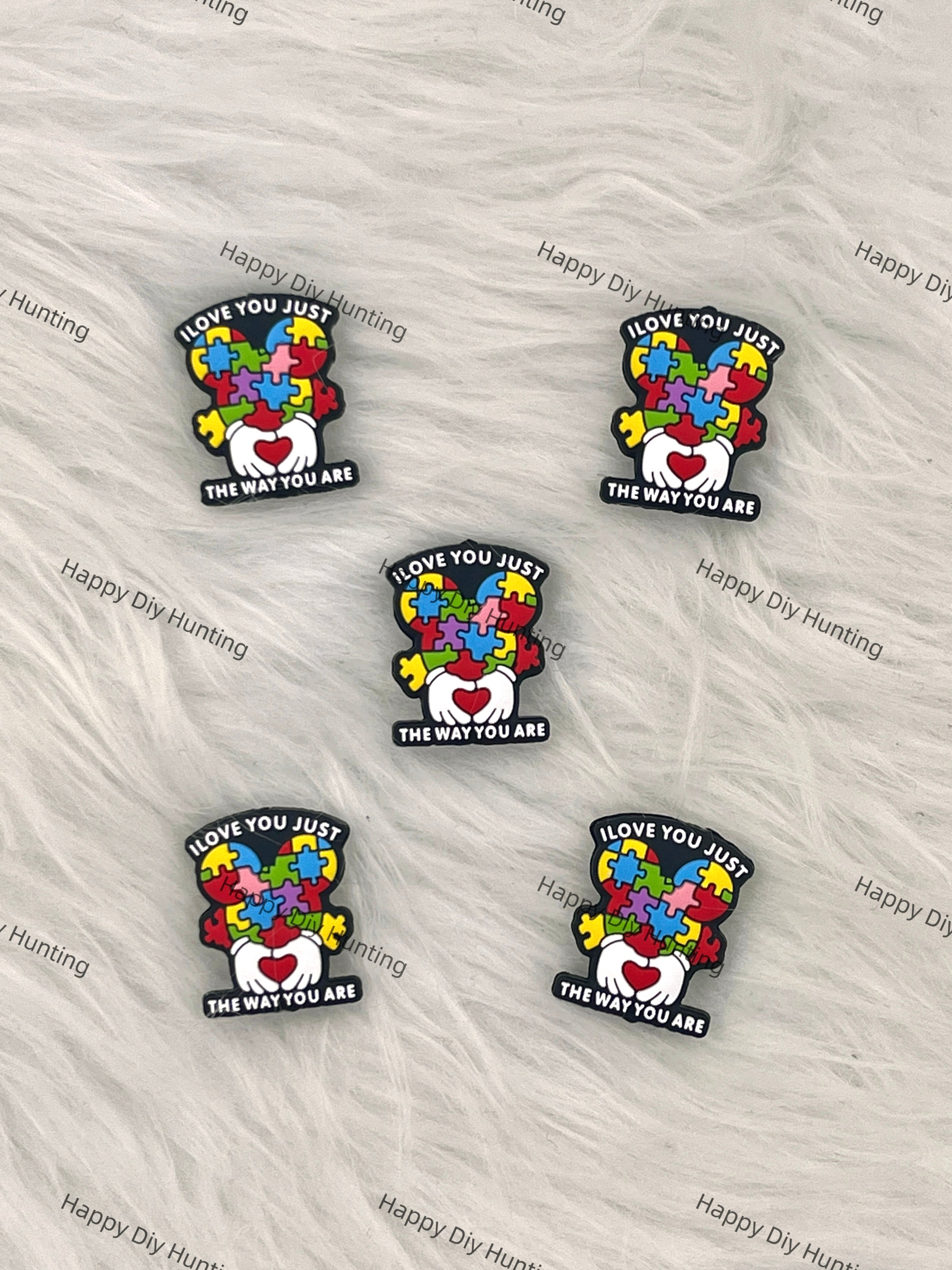 I Love You Just The Way You Are Silicone Focal Beads Wholesale, Autism Focal Beads