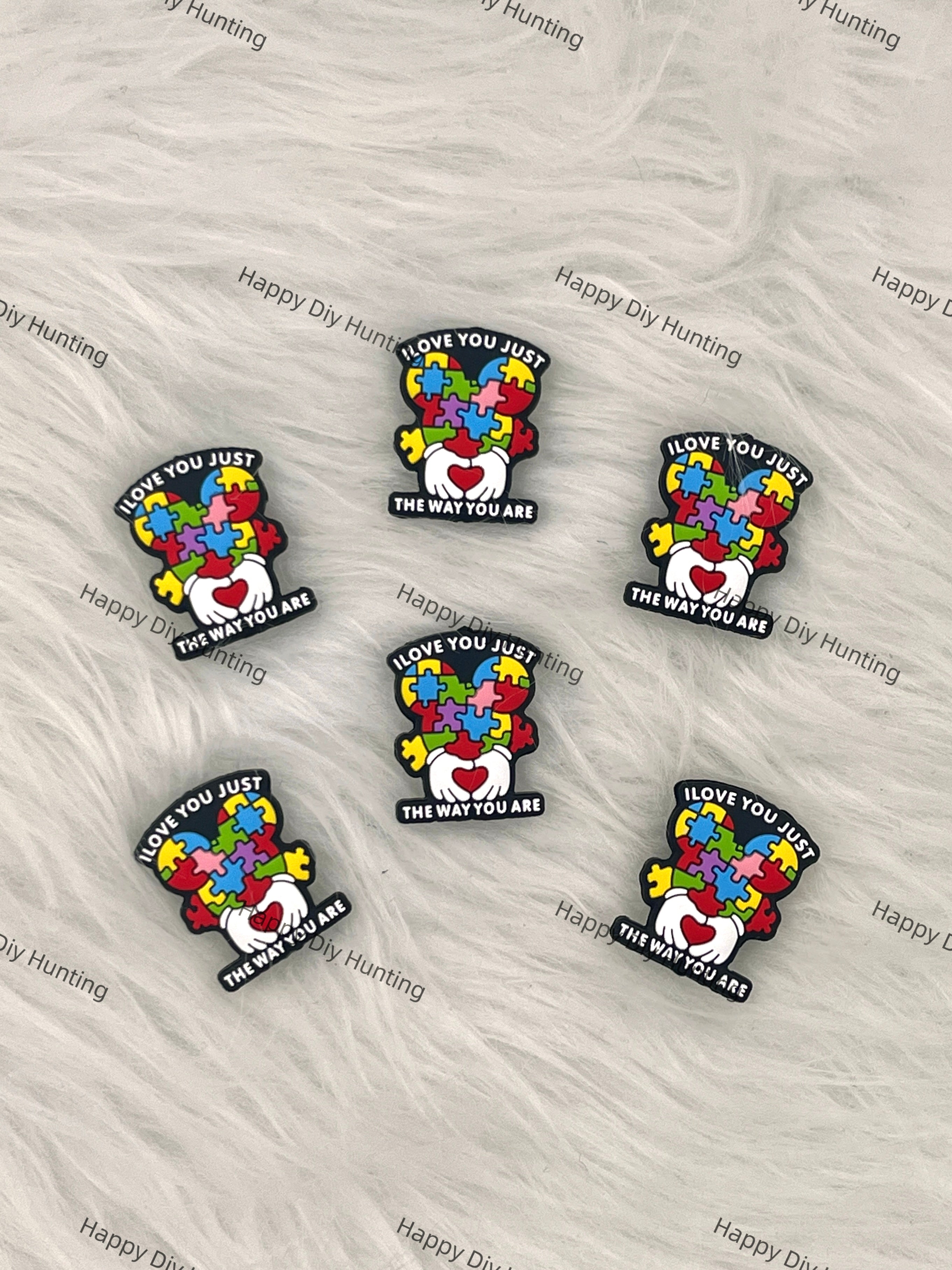 I Love You Just The Way You Are Silicone Focal Beads Wholesale, Autism Focal Beads