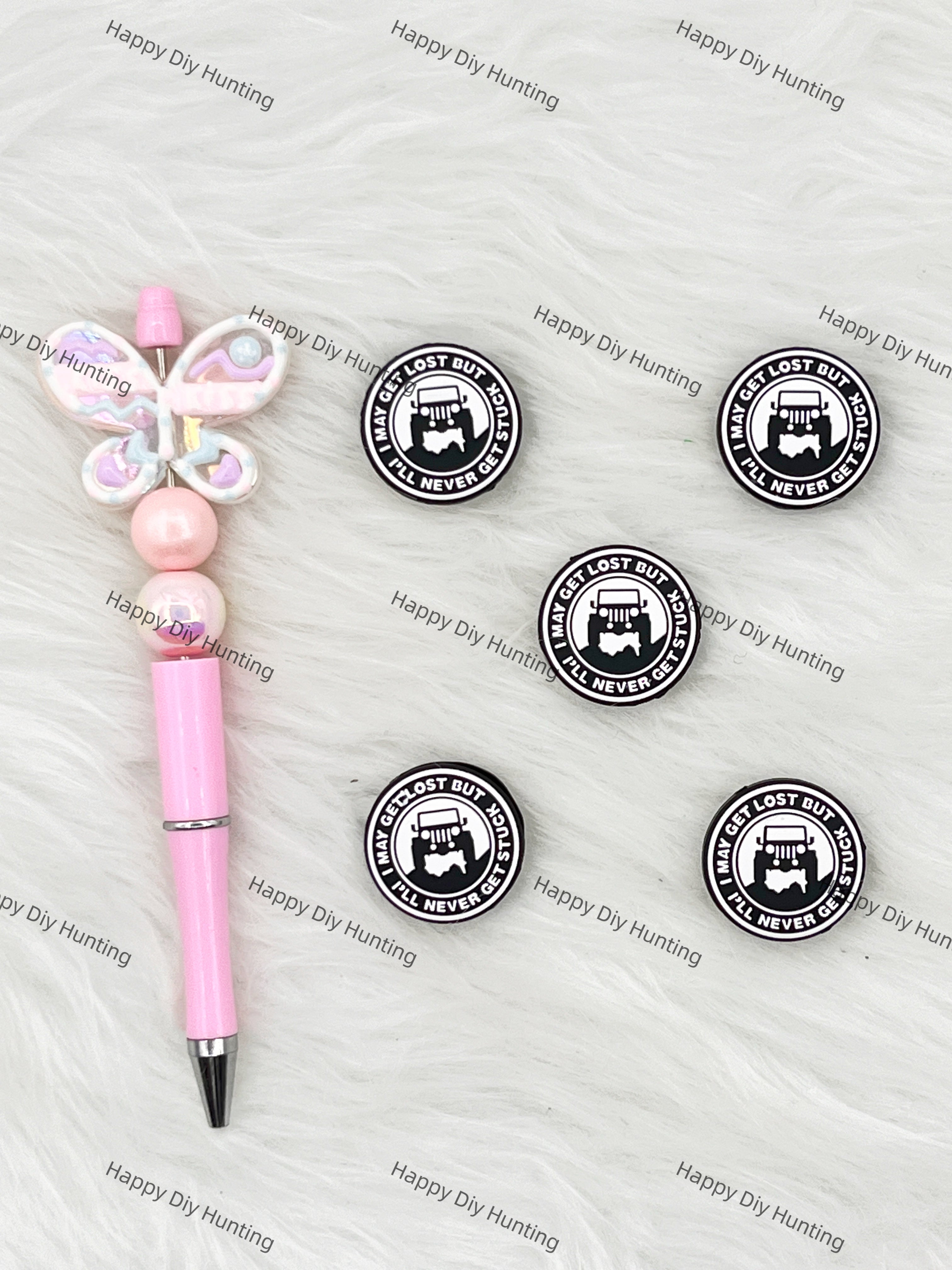 I May Get Lost But I'll Never Get Stuck Silicone Focal Beads Wholesale, silicone focal beads for pens