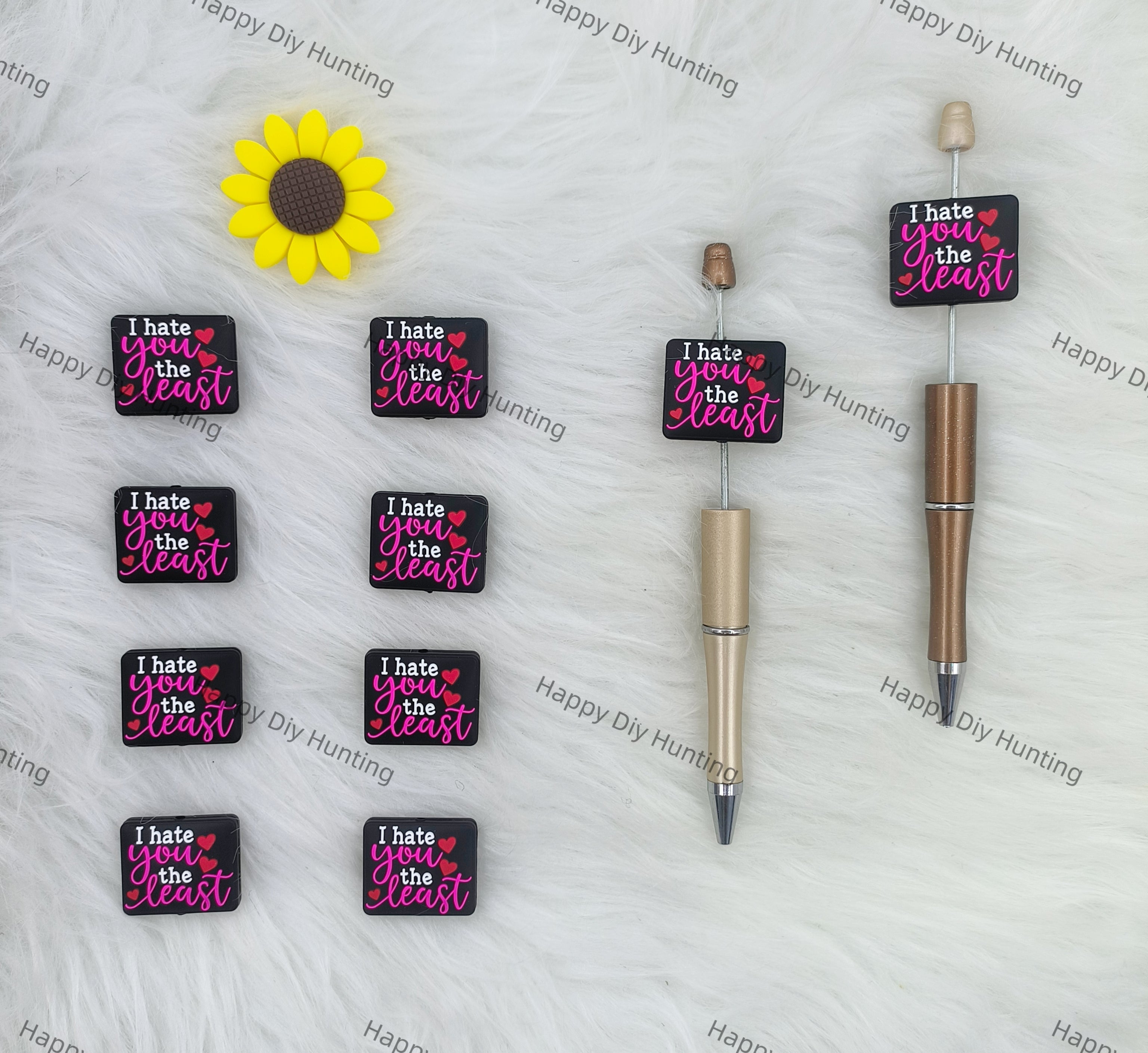 I Hate You the Least Saying Silicone Focal Beads for pens