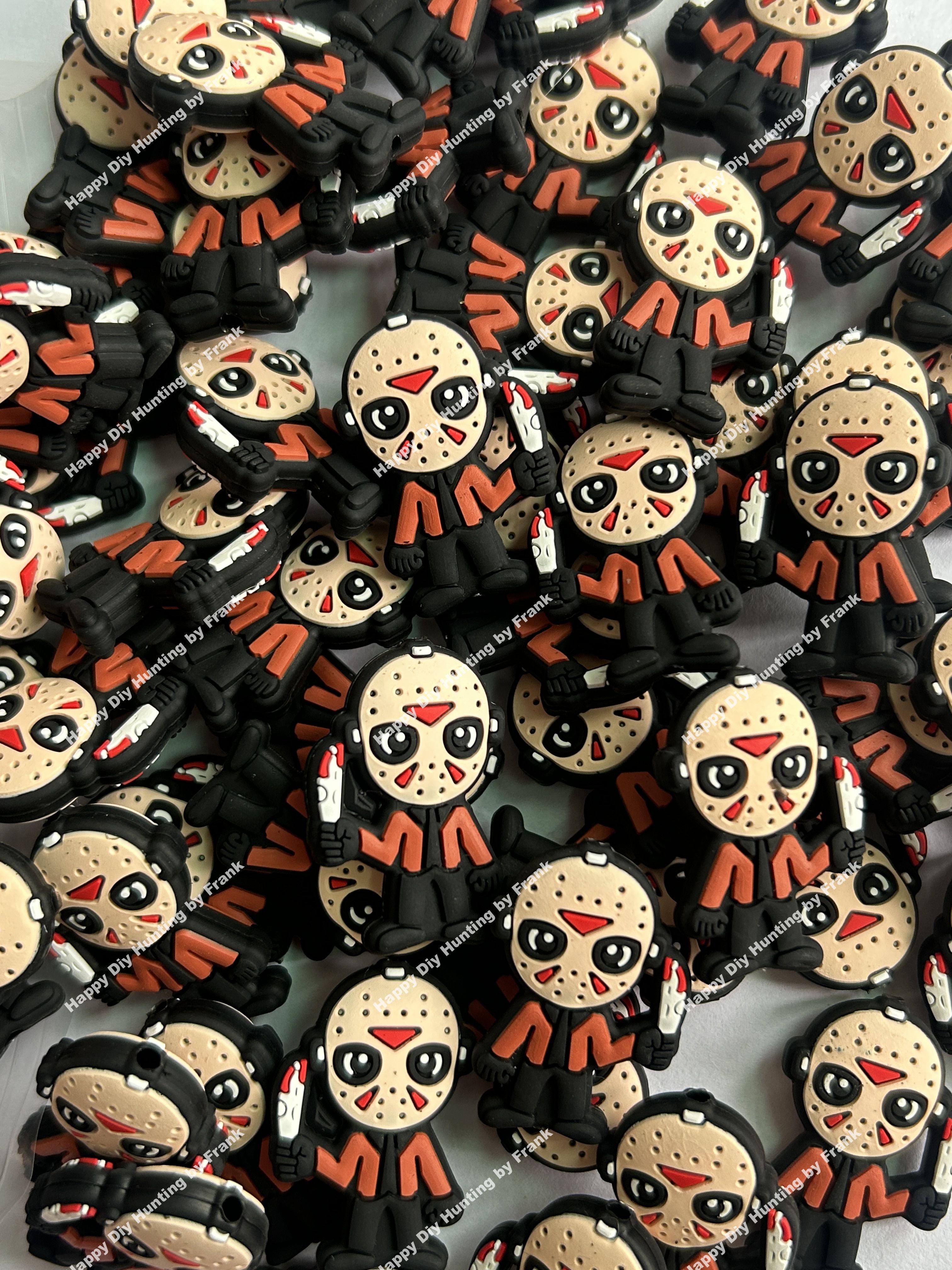 J horror movie guy Halloween Silicone Focal Beads, Halloween Focal Beads