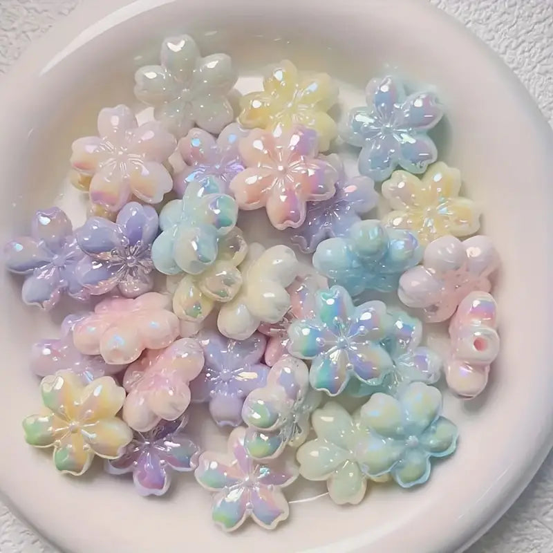 Luminous Sakura Mixed Color Acrylic  Beads