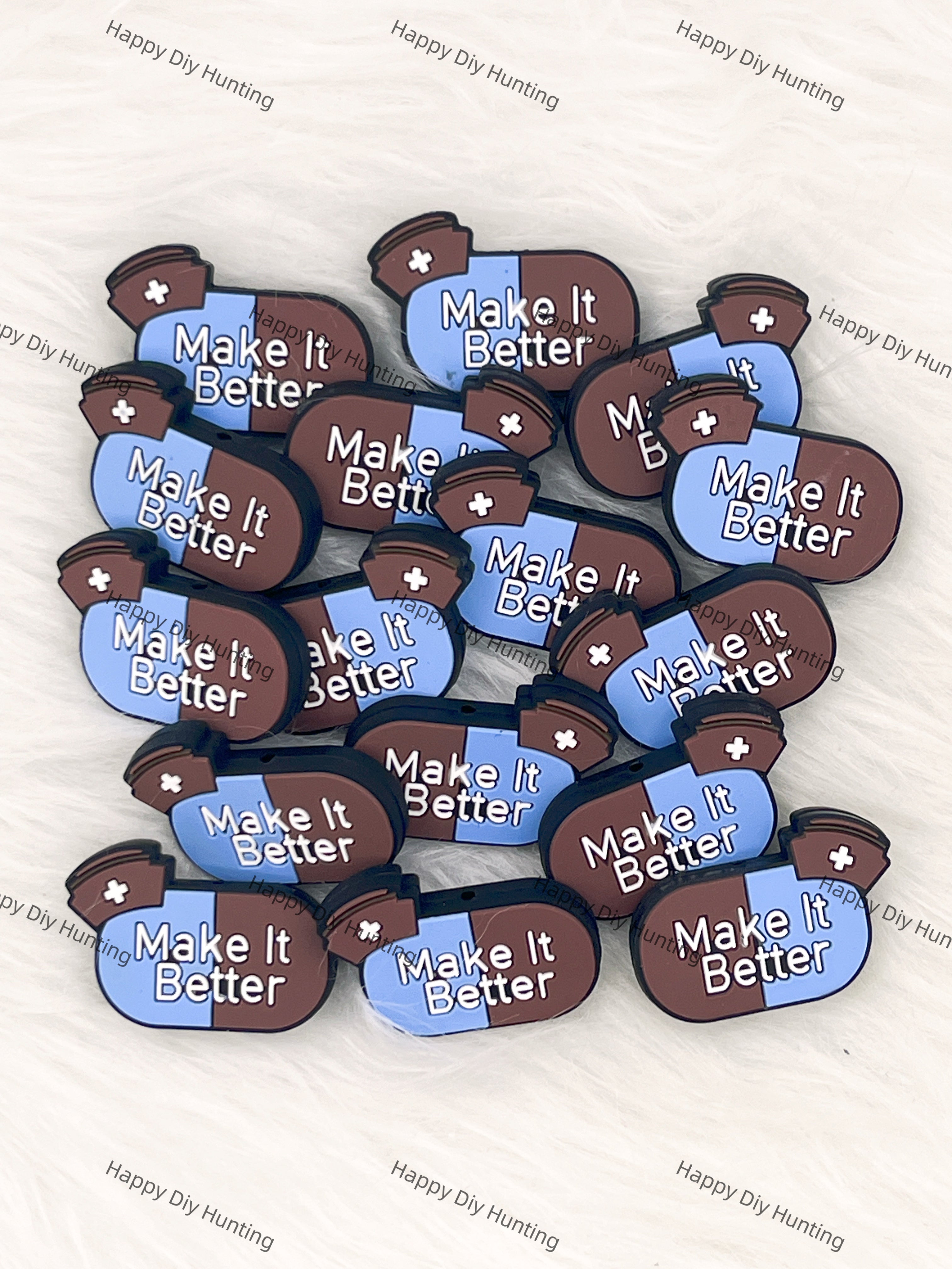 Make It Better Silicone Focal Beads Wholesale, Nurse silicone focal beads for pens