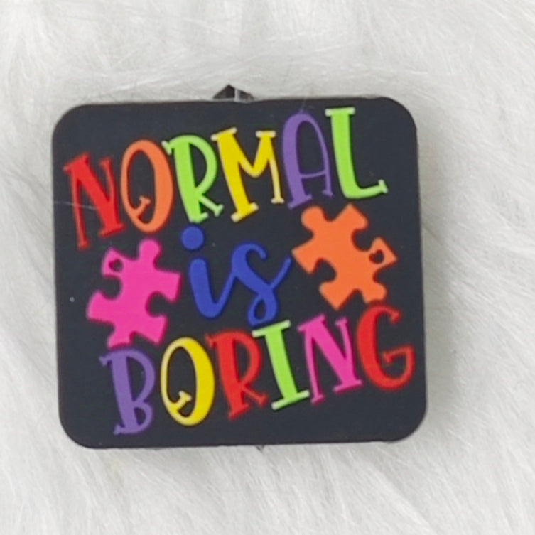 Normal is Boring Silicone Focal Beads Nurse Focal Beads Cheering up Words Focal Beads Beadable Accessories