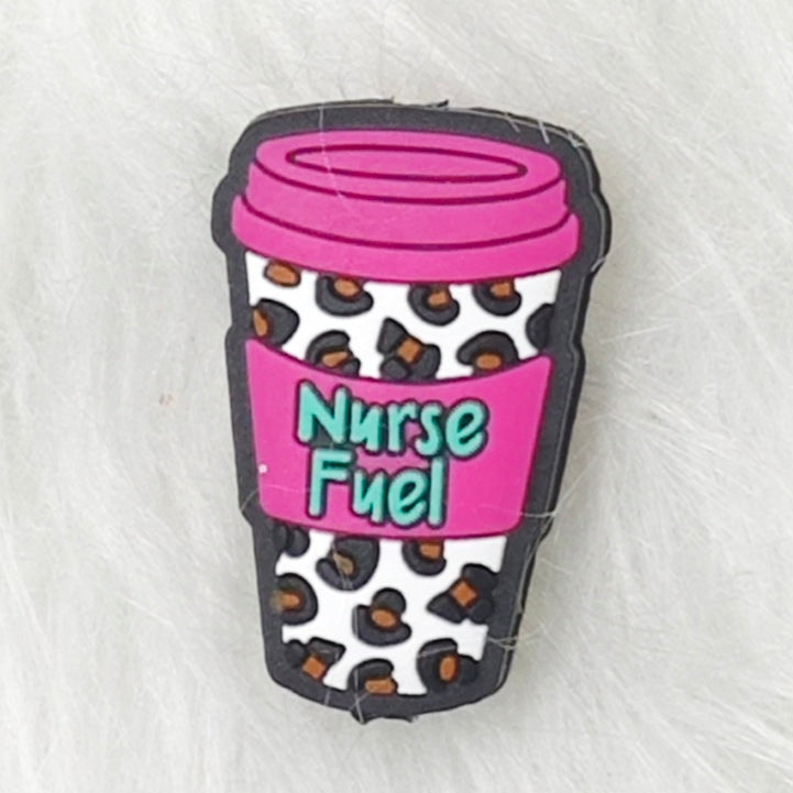 Nurse Fuel Silicone Focal Beads Nurse Focal Beads Coffee Cup Shaped Silicone Focal Beads Cheering Gifts