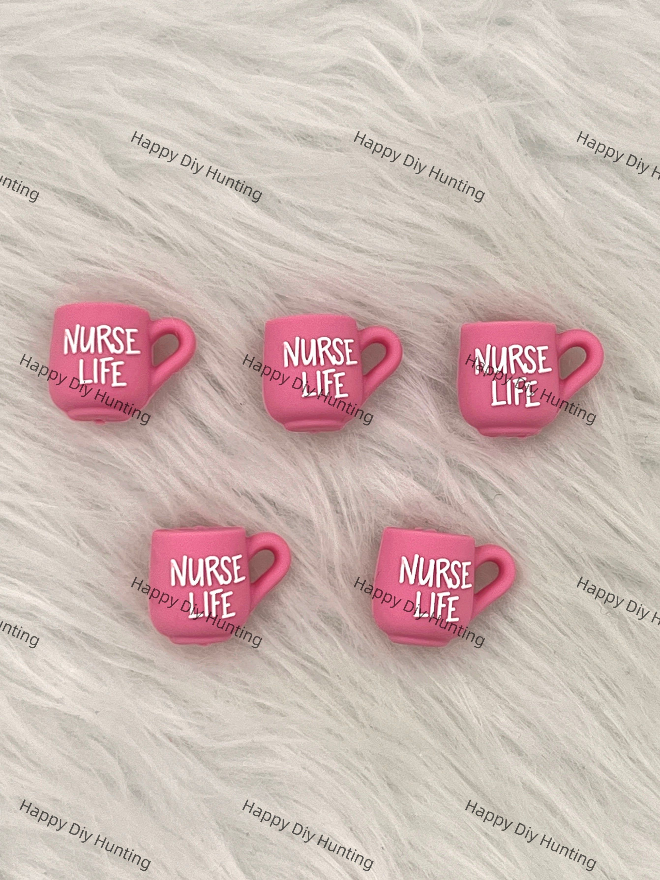 Nurse Life Cup Silicone Focal Beads Wholesale, Nurse focal beads