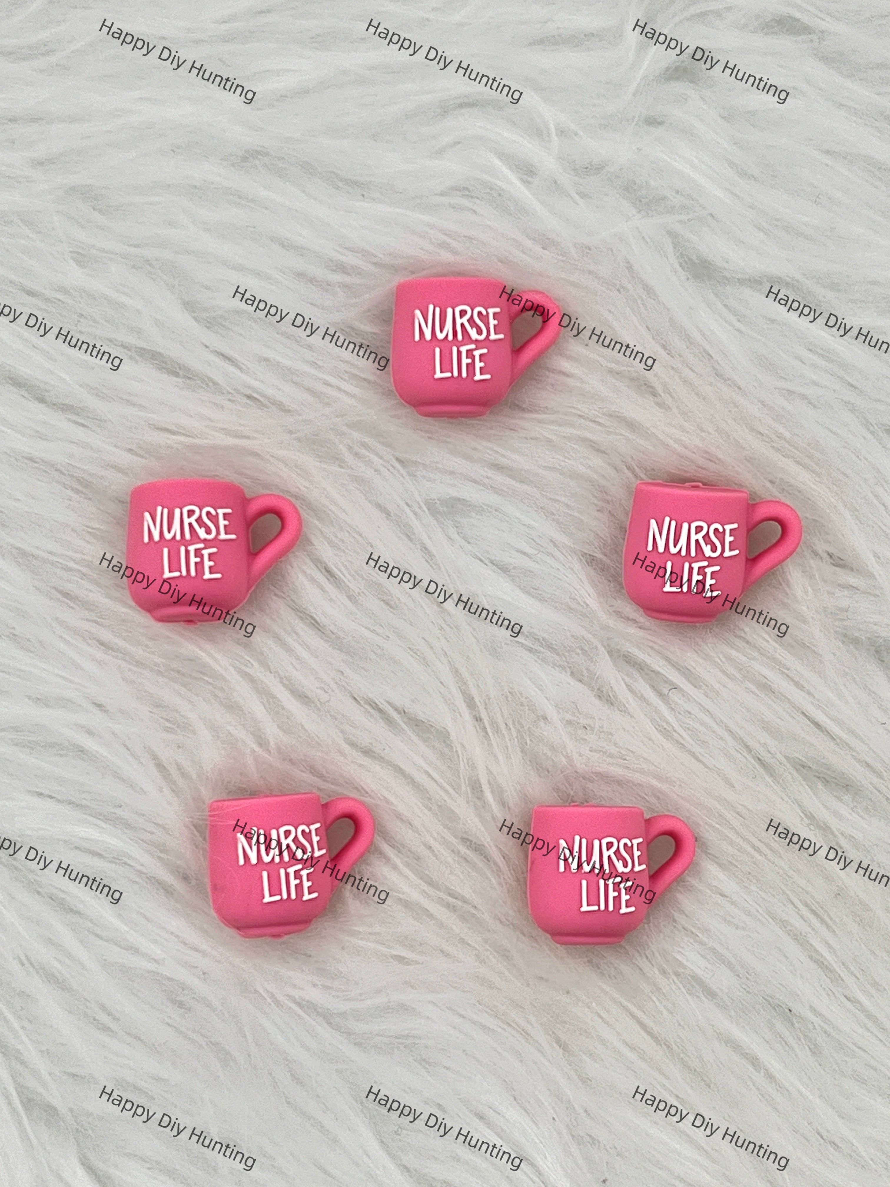 Nurse Life Cup Silicone Focal Beads Wholesale, Nurse focal beads