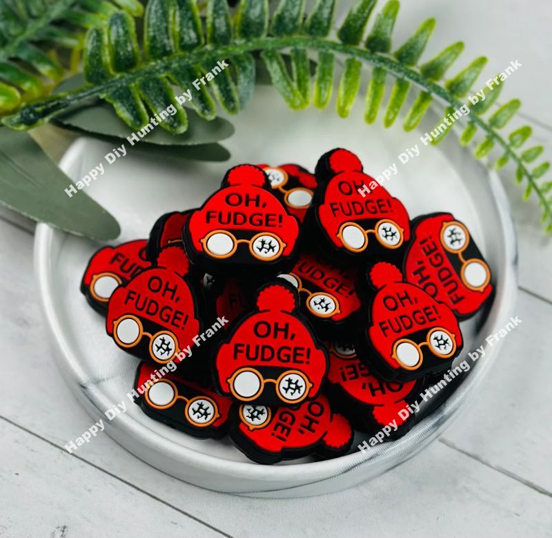 Oh Fudge Christmas Silicone Focal Beads, Christmas Focal Beads