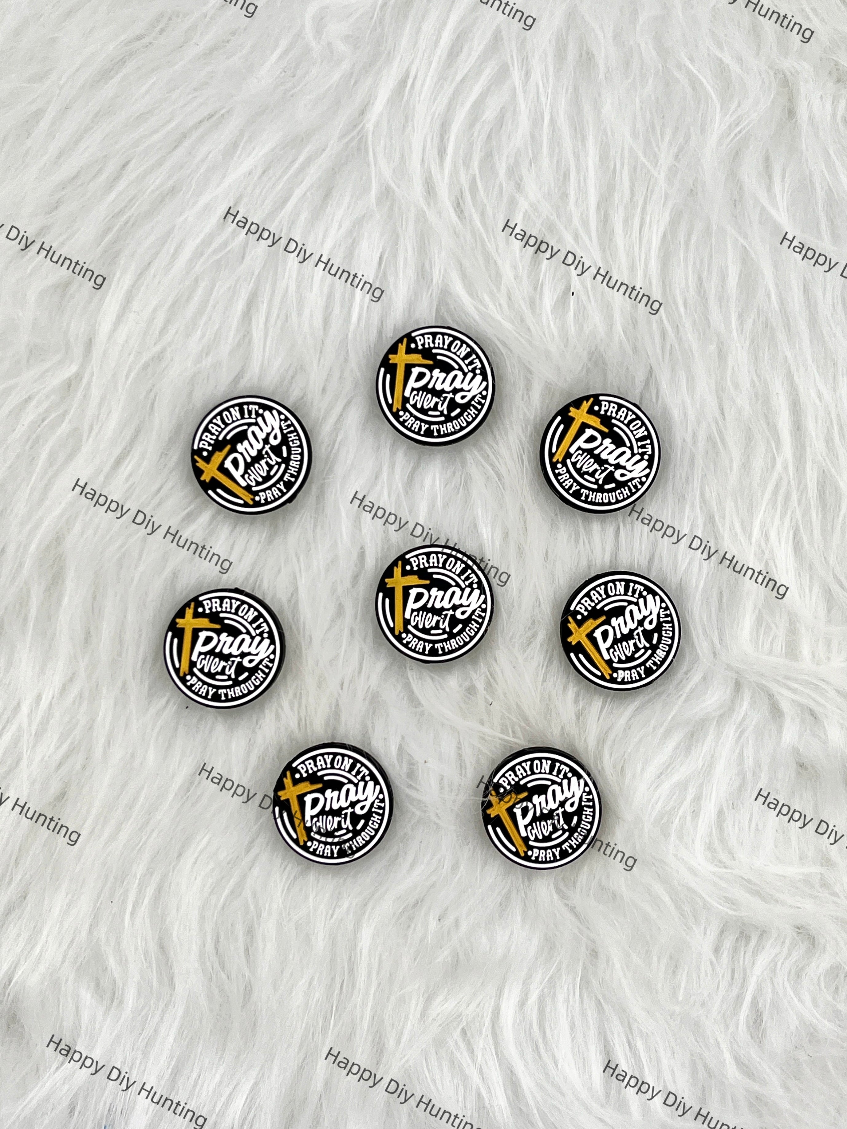 Pray On It Silicone Focal Beads Wholesale, Religious focal beads for pens