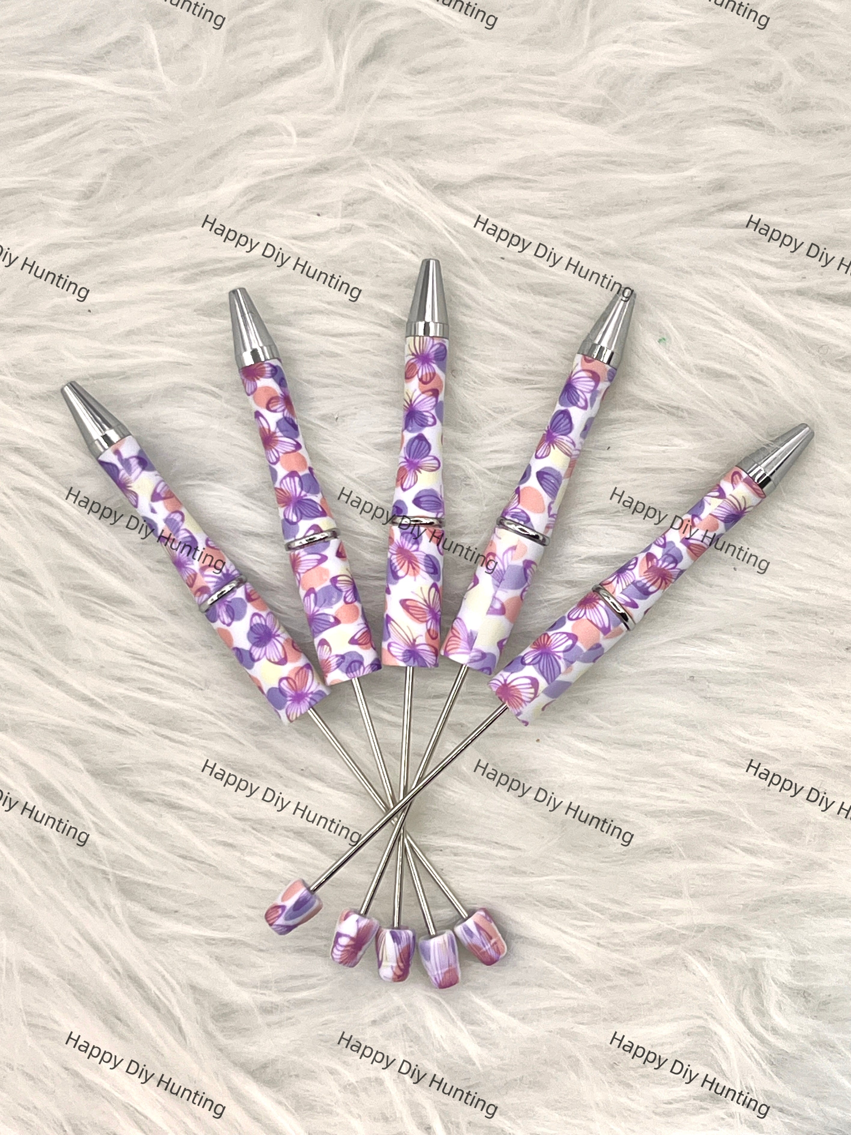 Purple Butterfly Beadable pens bulk