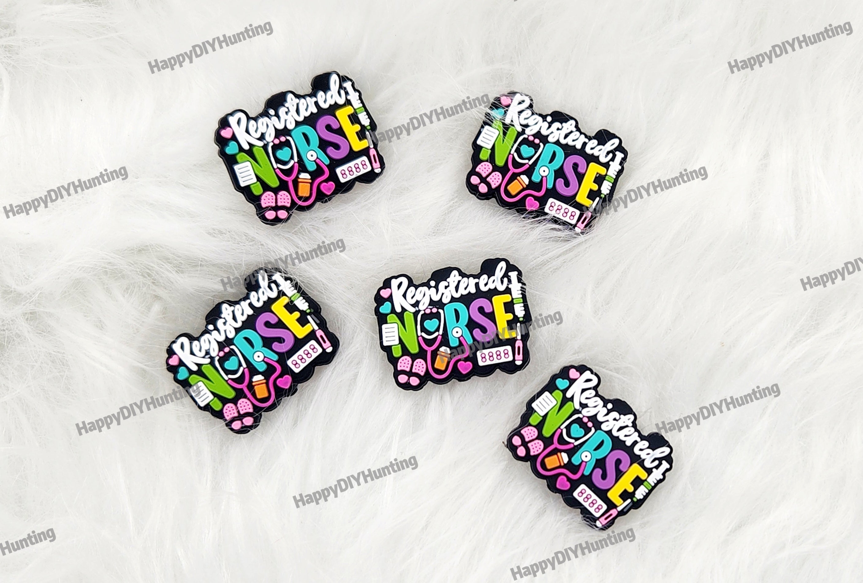 Registered Nurse Silicone Focal Beads Nurse Focal Beads DIY Nurse Gift