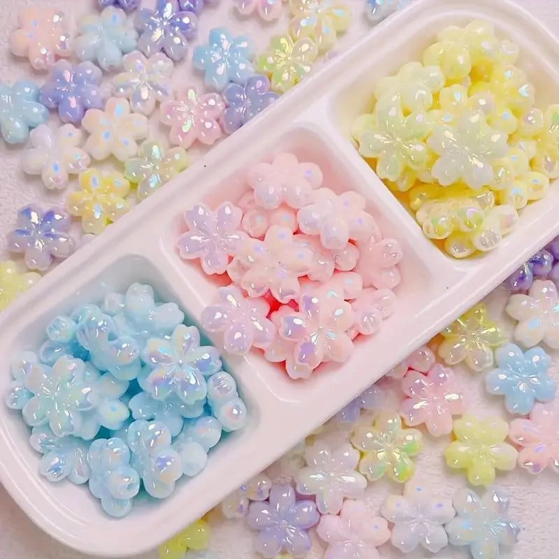 Luminous Sakura Mixed Color Acrylic  Beads
