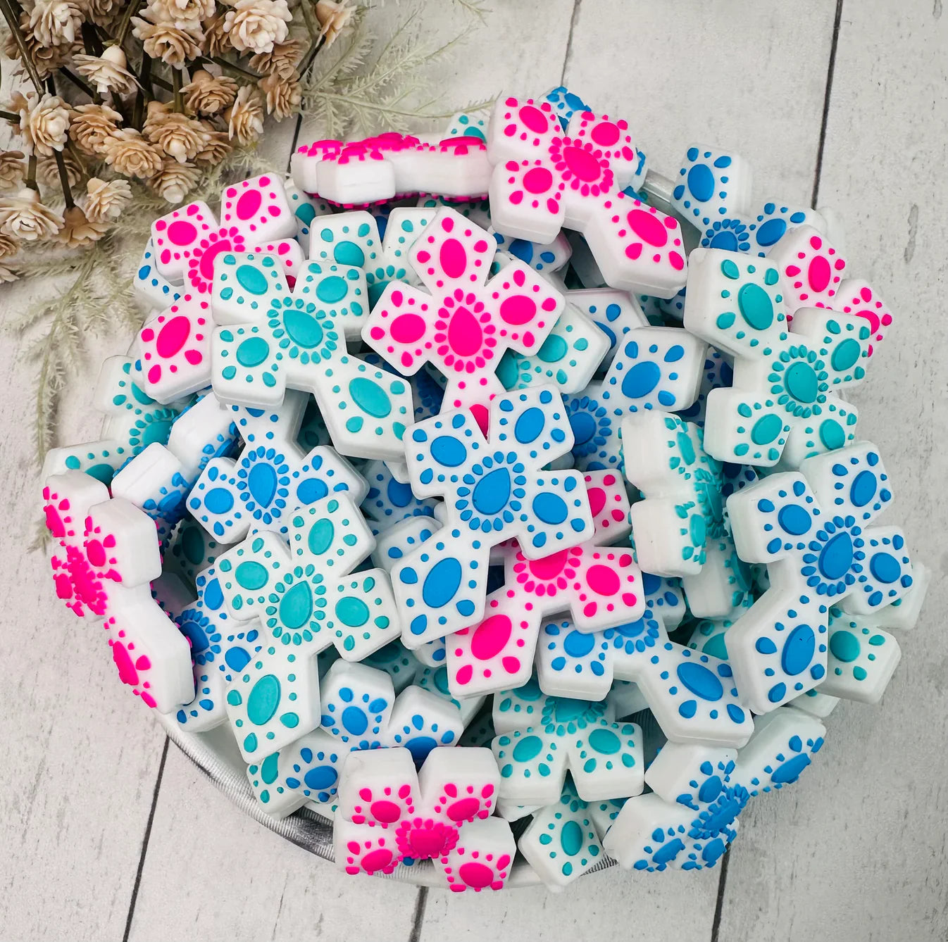 Cross Silicone Focal Beads Wholesale Cross Silicone Beads Prayer Gifts