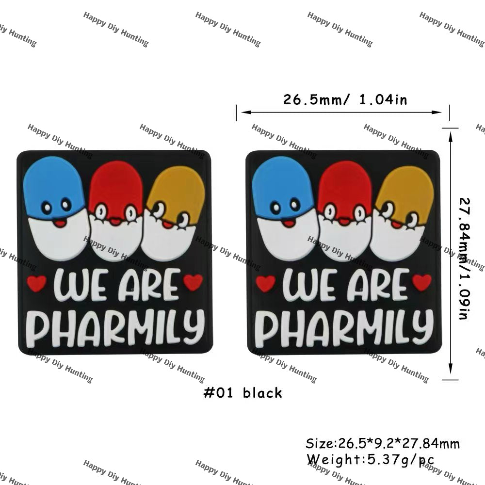 We are Pharmily Silicone Focal Beads Nurse Focal Beads Funny Cartoon Focal Beads DIY Accessories
