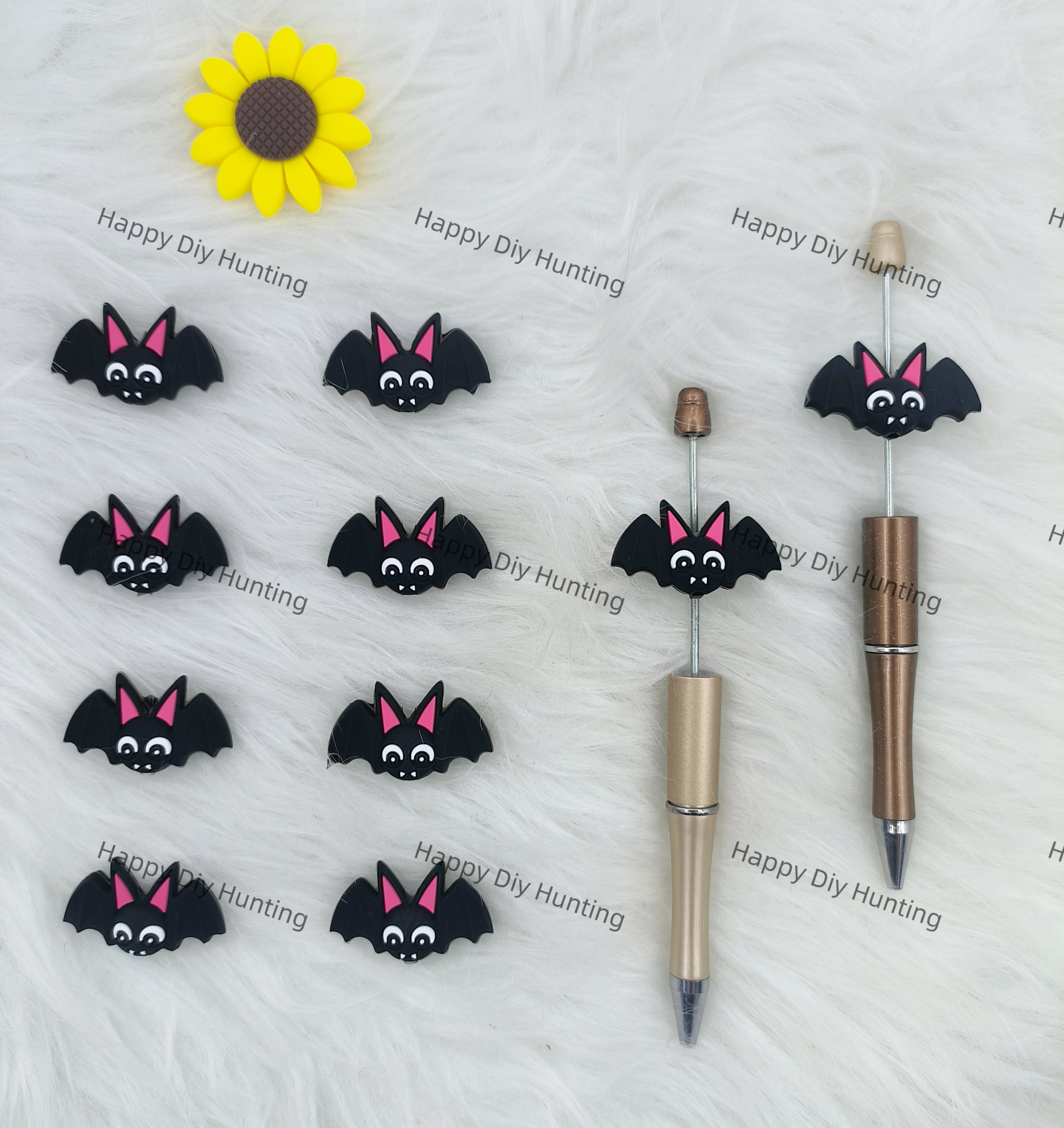 Bat Silicone Focal Beads Wholesale, silicone focal beads for pens