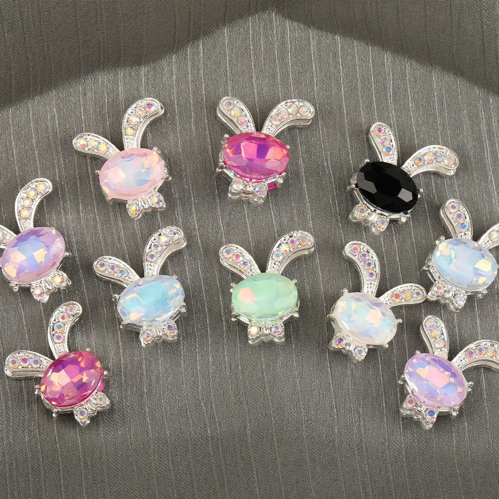 Cute Fancy Bunny Beads with Rhinestone