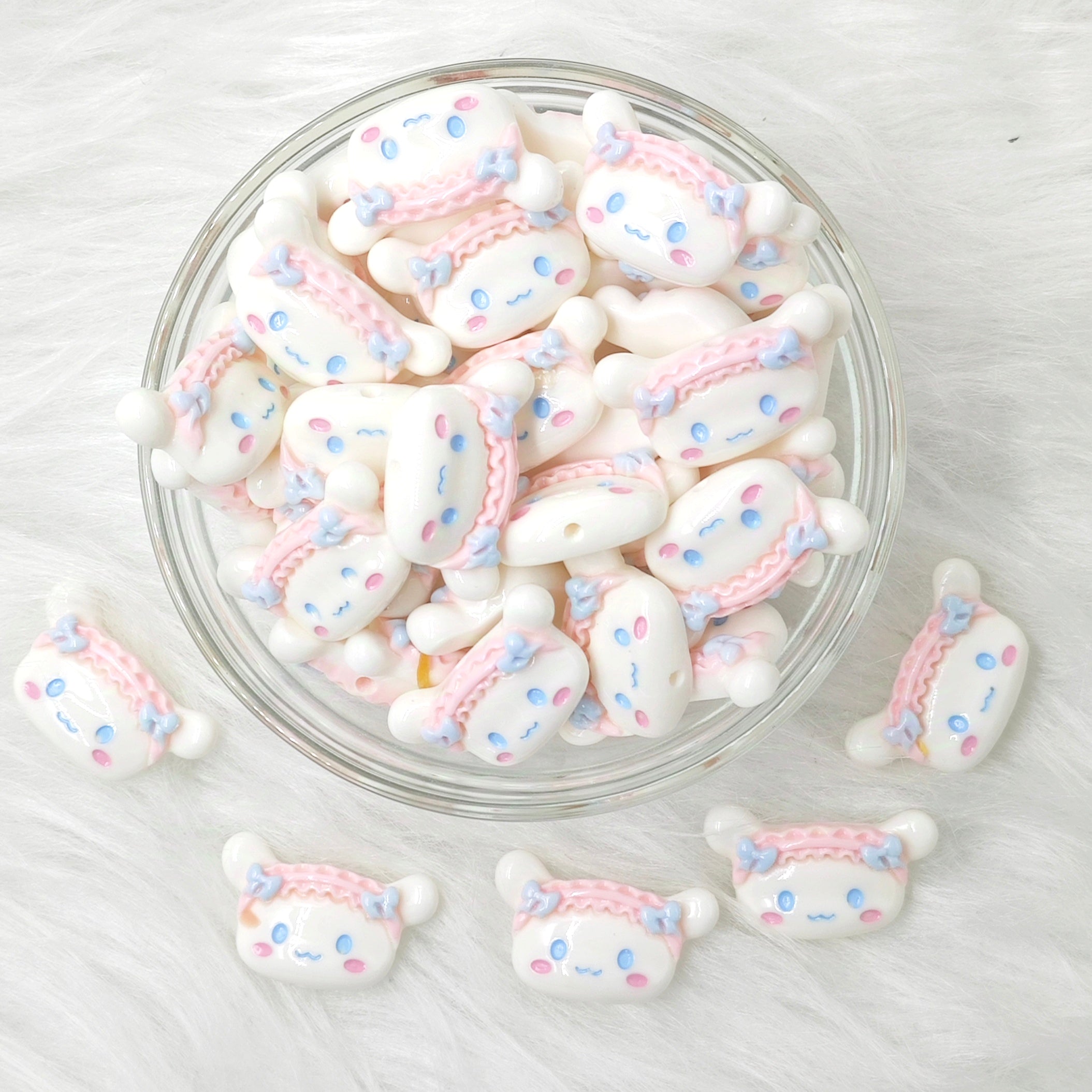 Cina Head Silicone Focal Beads, Character Focal Beads